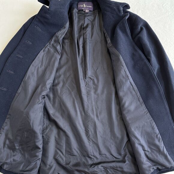 Ralph Lauren Purple Label Utility Military Jacket in Navy Size 6 Womens USA - Picture 9 of 13